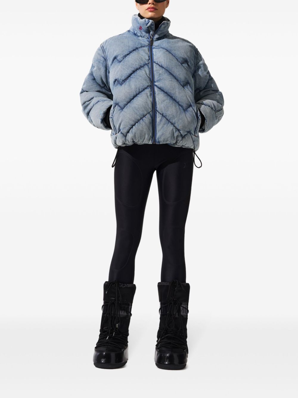 denim puffer jacket - 2