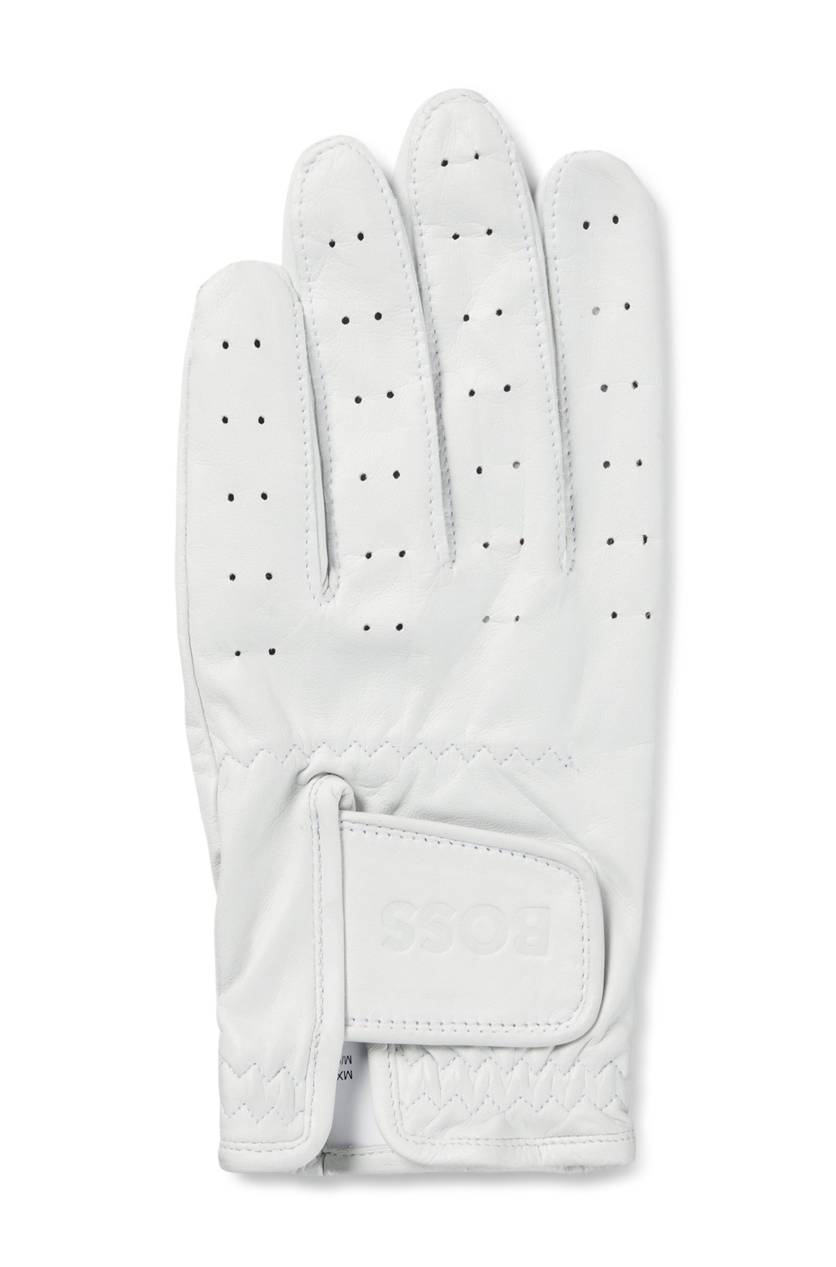NAPPA-LEATHER GLOVES WITH LASERED DOTS - 1