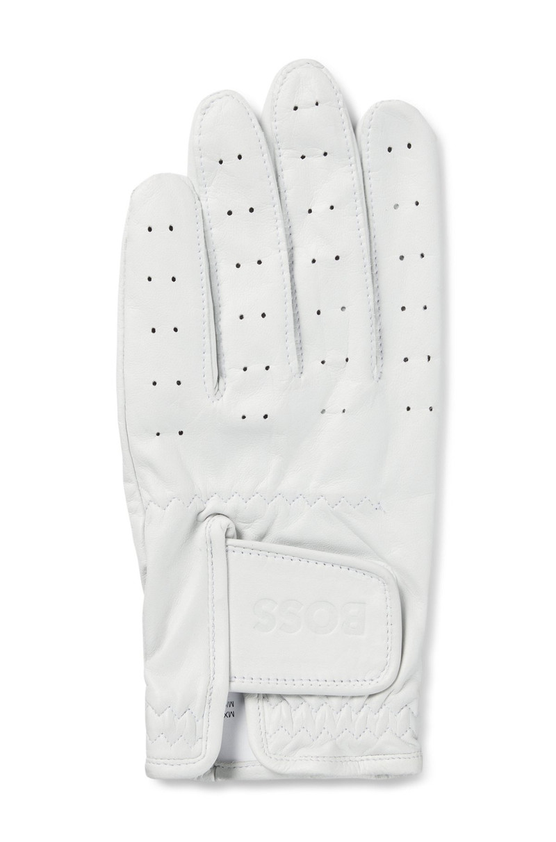 NAPPA-LEATHER GLOVES WITH LASERED DOTS 1