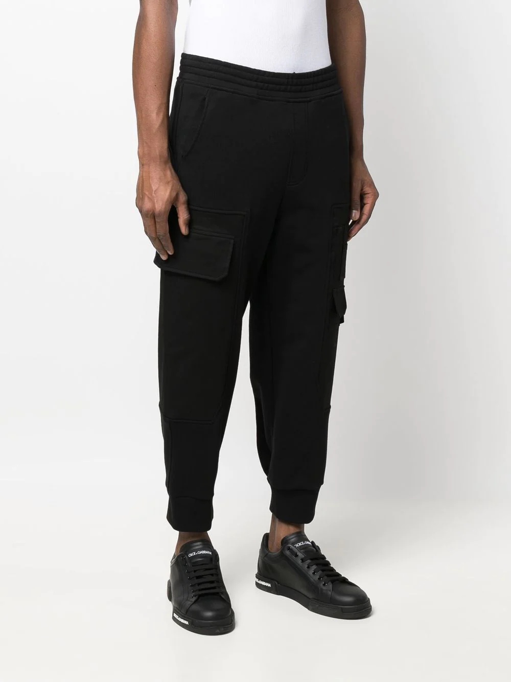 cotton cargo track pants - 3