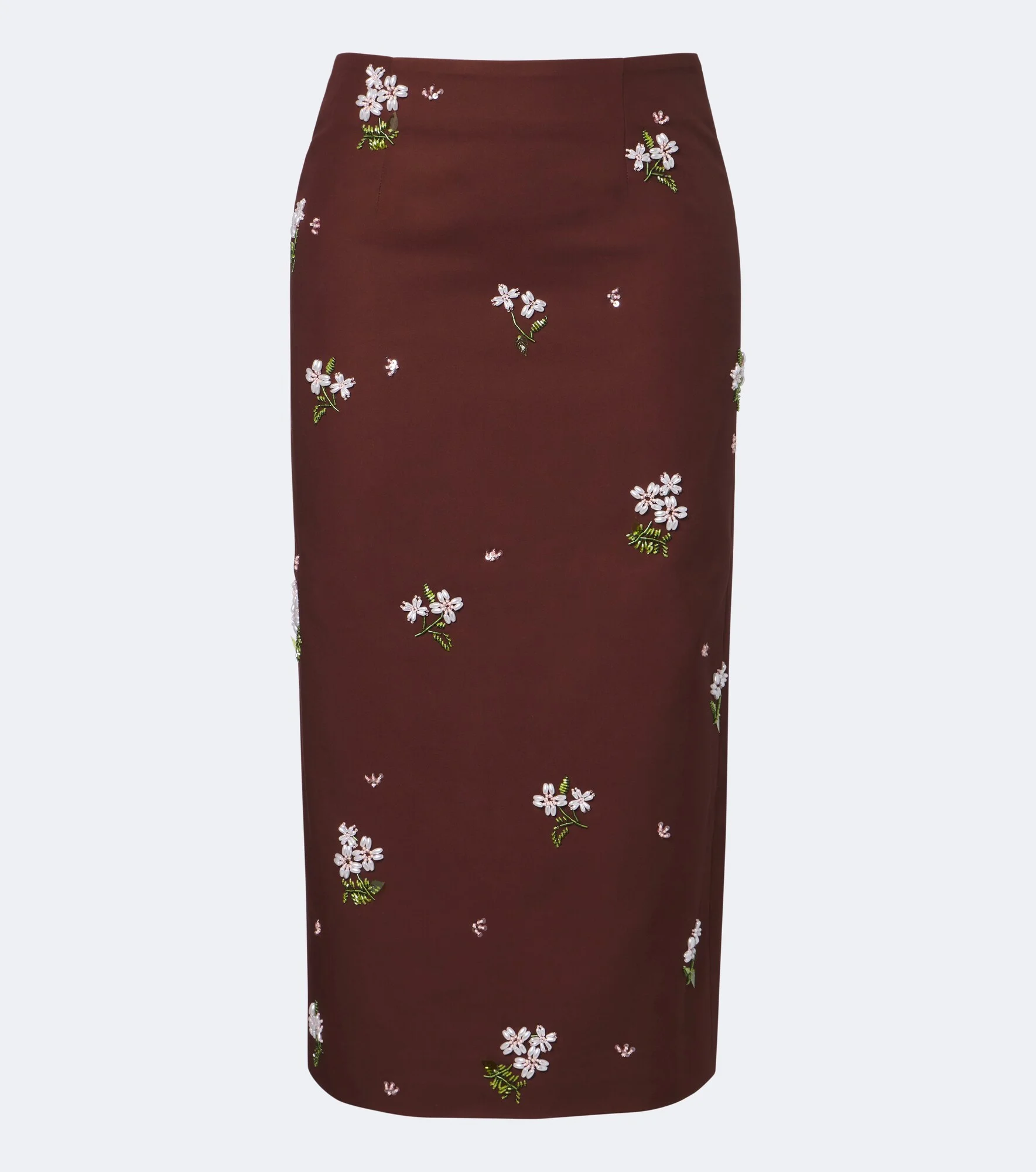 Embellished cotton pencil skirt - 1