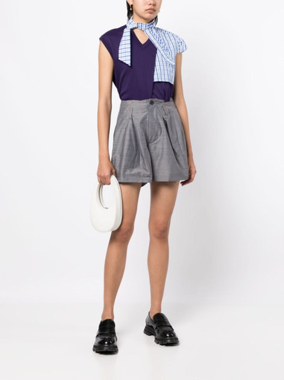 Kolor asymmetric-design relaxed shorts outlook