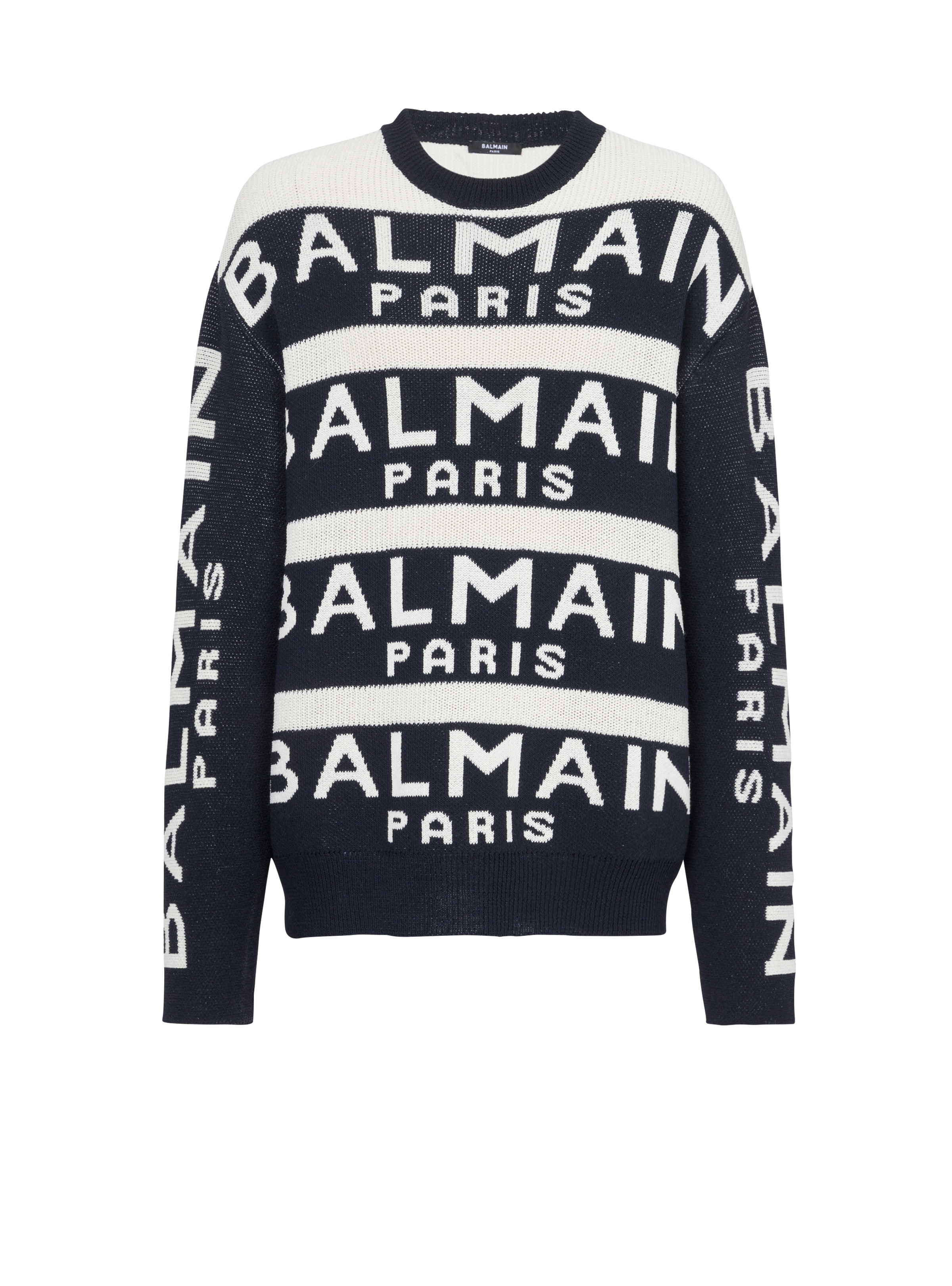 Sweater embroidered with Balmain Paris logo - 1