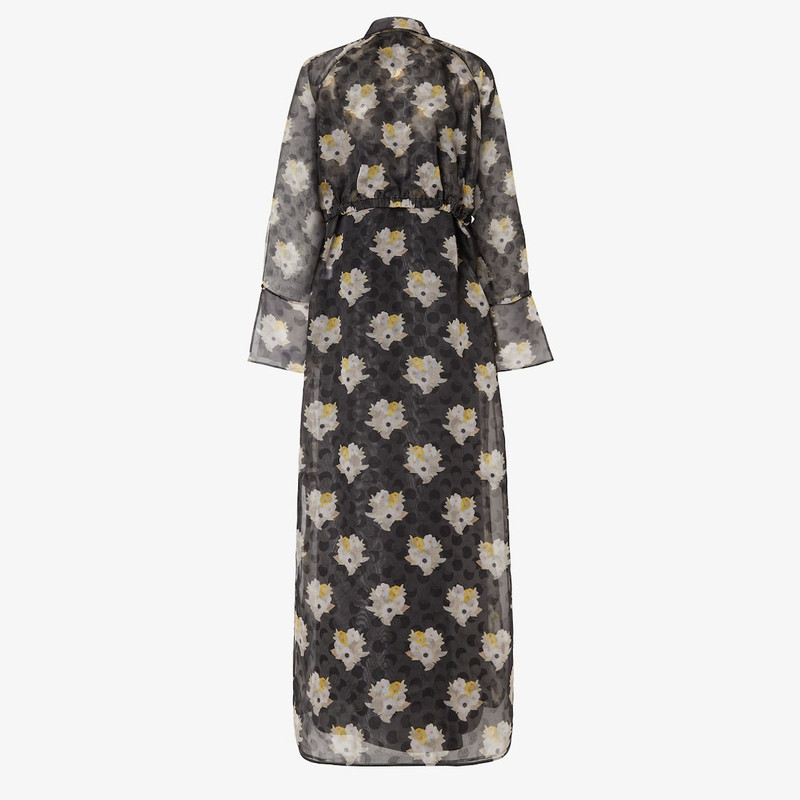 Dress Black printed organza dress 2