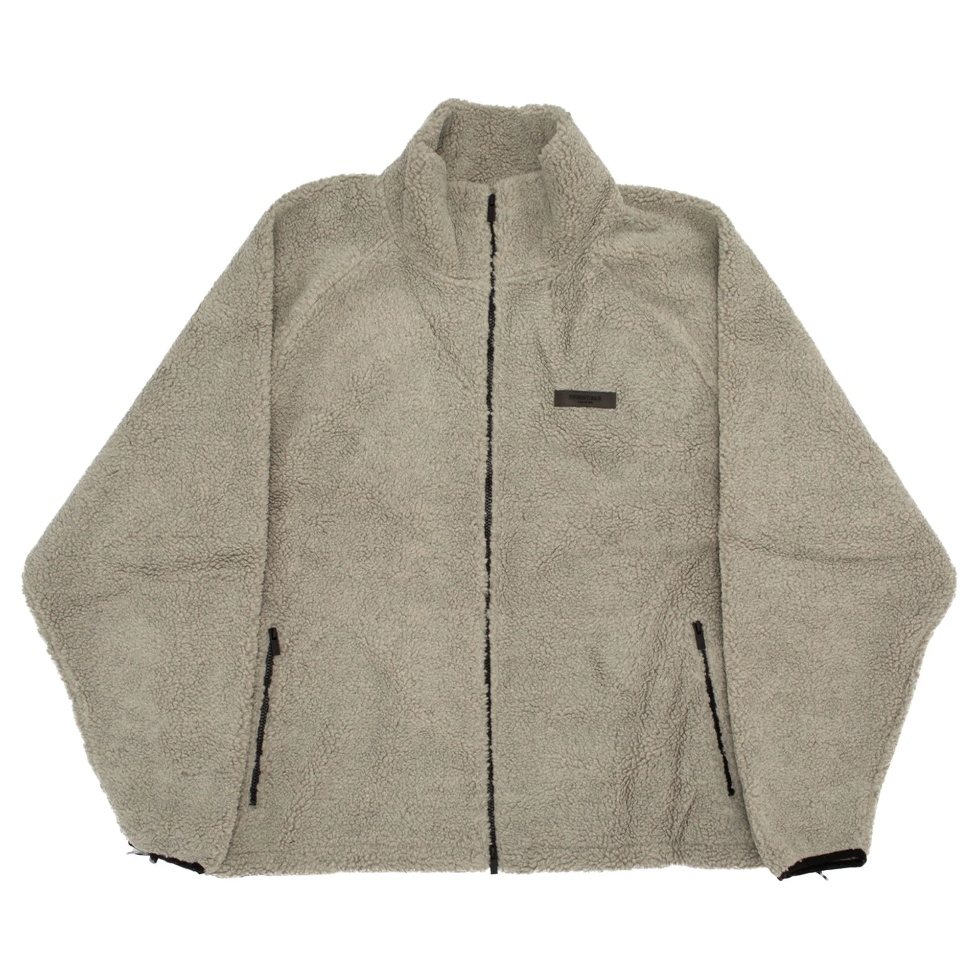 Fear of God Essentials Polar Fleece Full Zip Jacket 'Dark Oatmeal' - 1