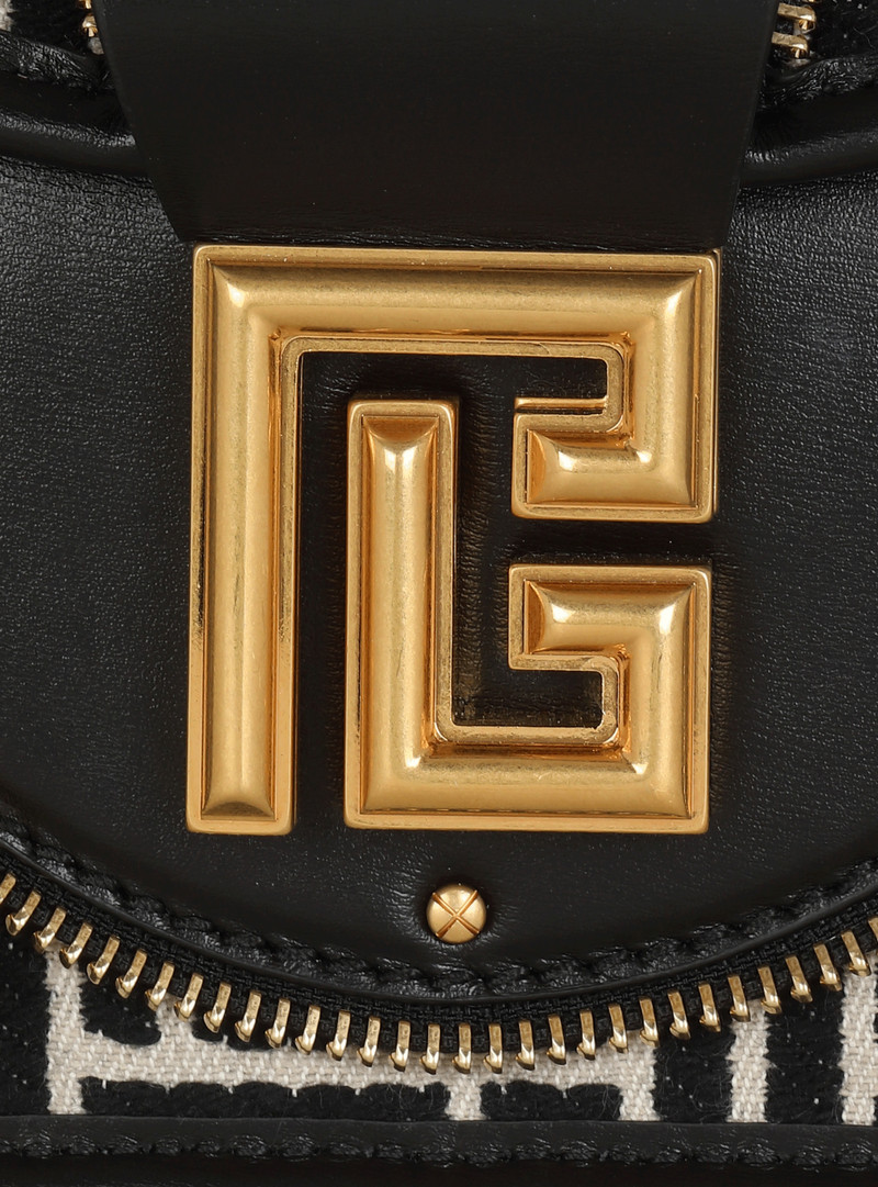 Blaze leather clutch bag with jacquard monogram 7