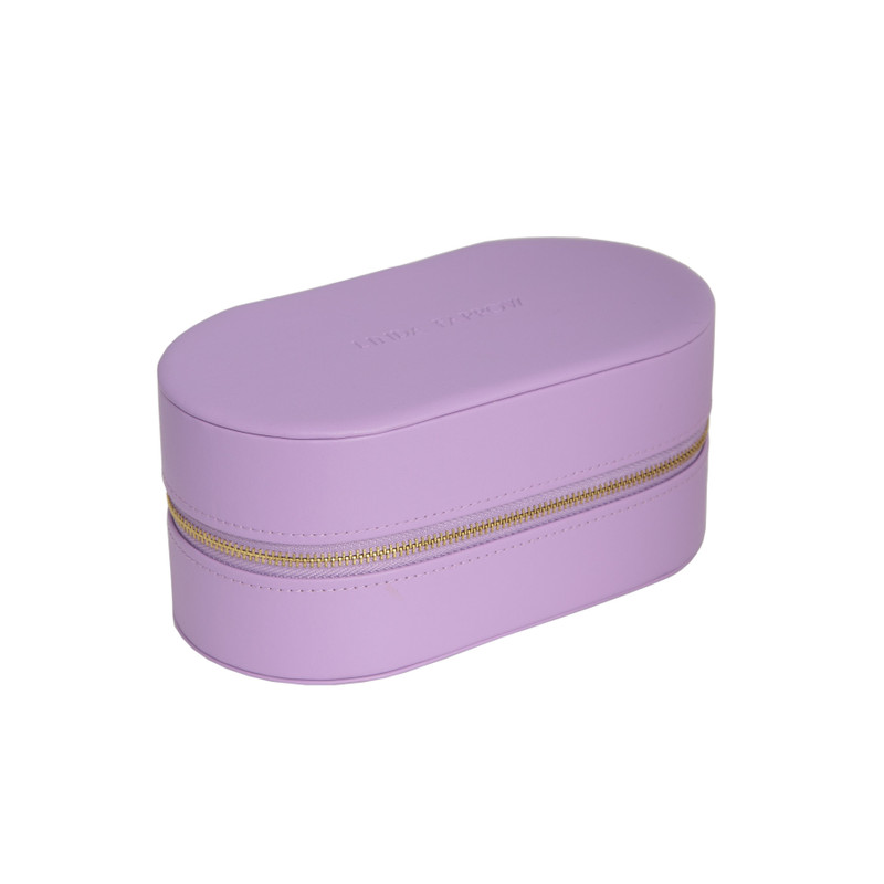 LINDA FARROW LINDA FARROW OVAL TRAVEL CASE IN PURPLE outlook