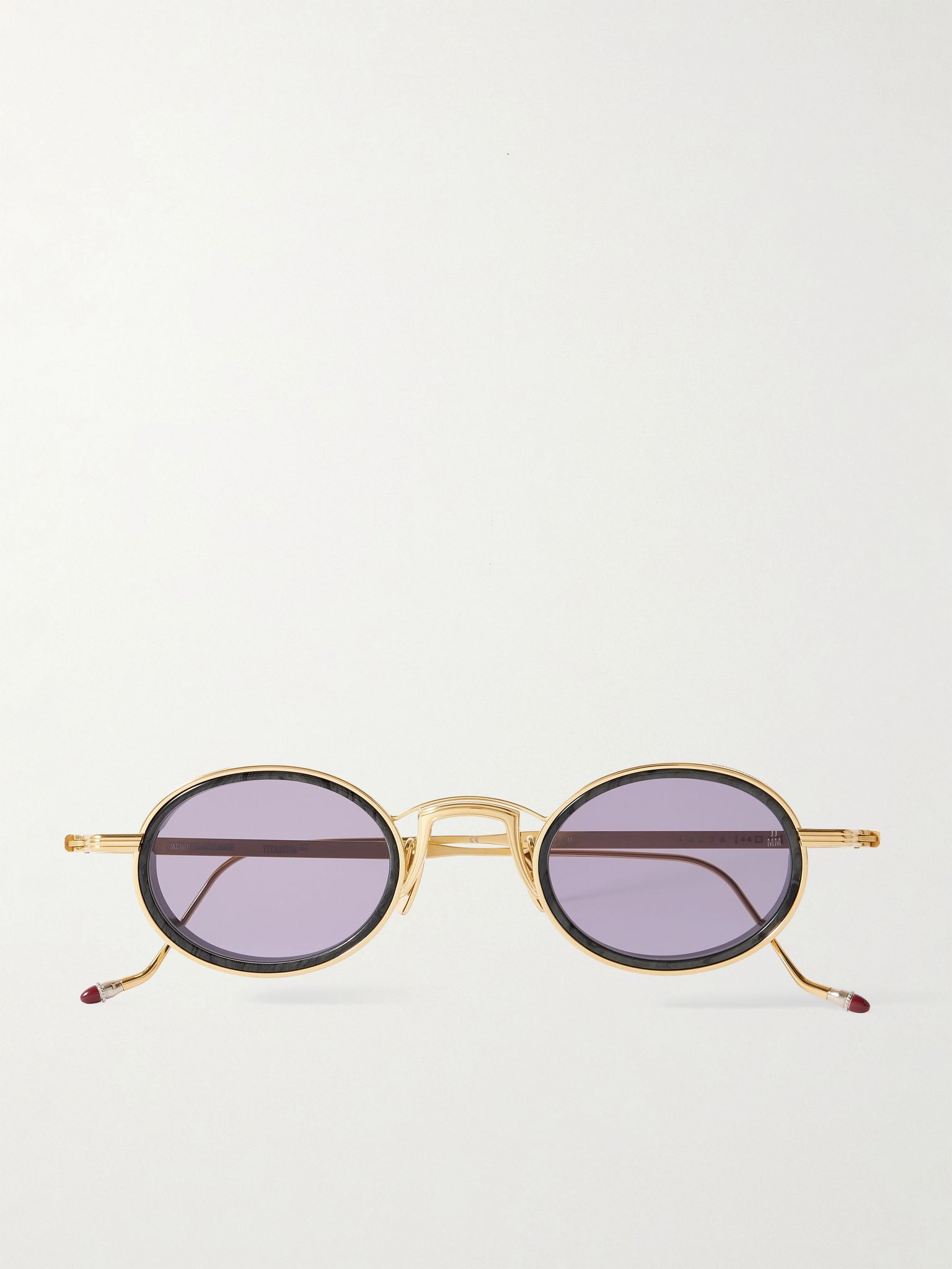 Varda Oval-Frame Gold-Tone and Acetate Sunglasses Brown - 1
