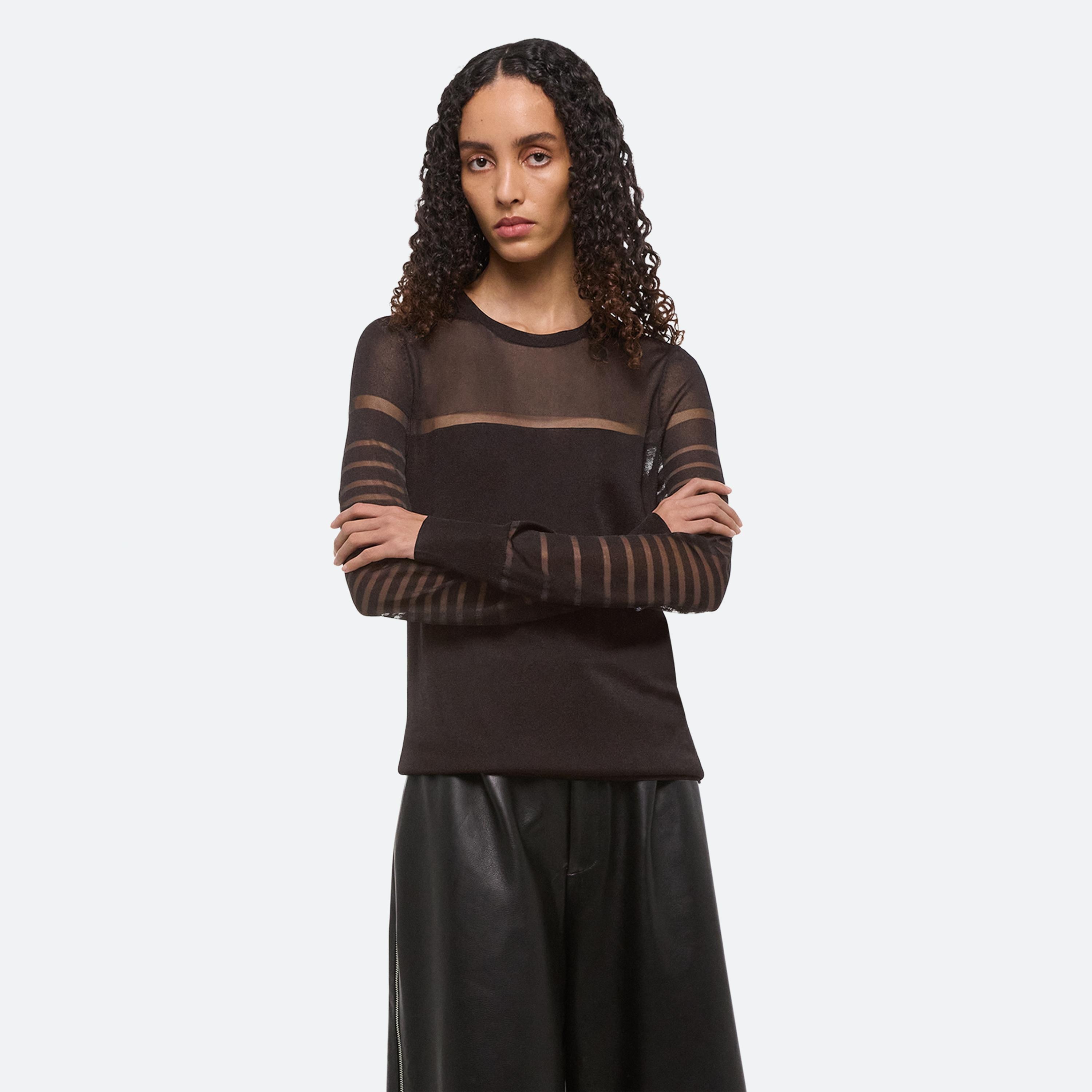 SHEER STRIPE TOP - 8