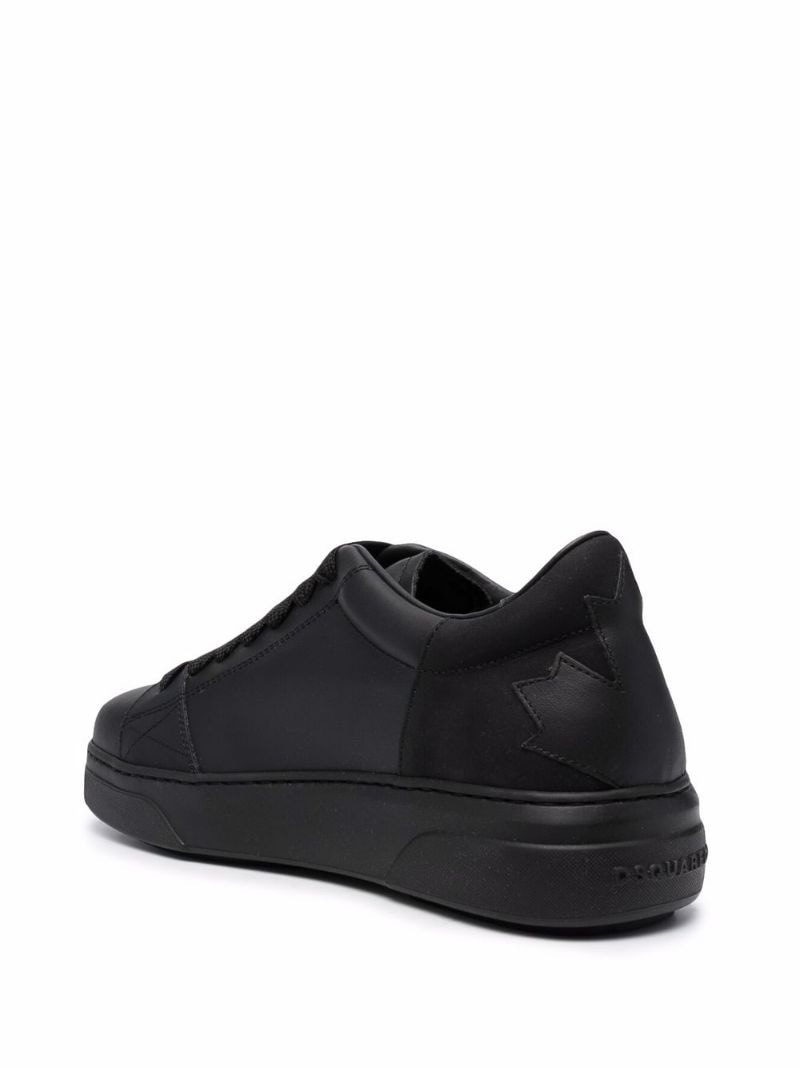 leaf logo low-top sneakers - 3