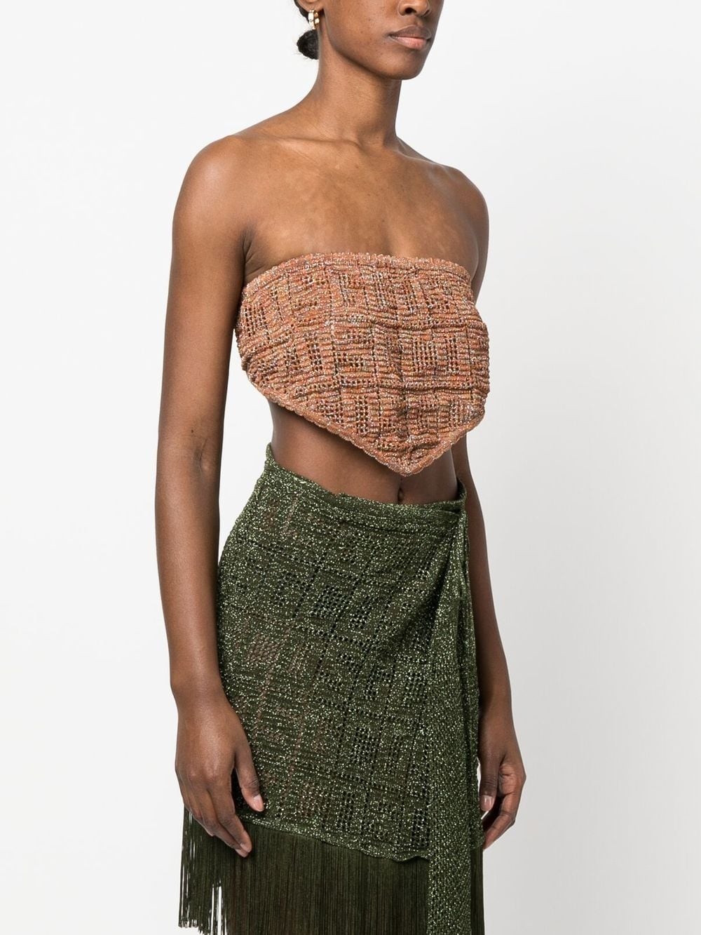 macramé monogram bandana top - 3