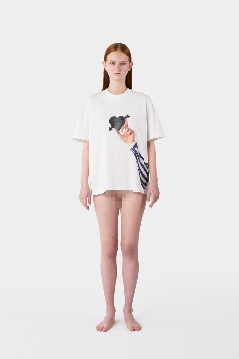 ''CUORE DI PIETRA'' T-SHIRT / off-white 6