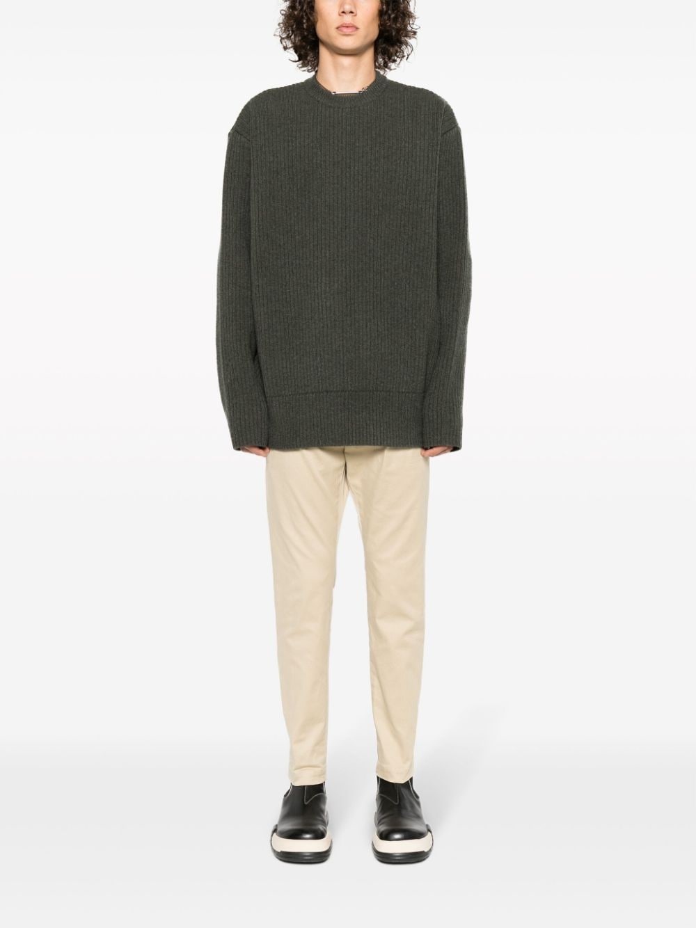 low-rise slim-fit cotton chinos - 2
