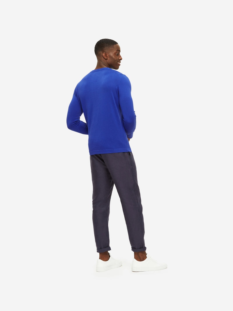 Men's Sweater Jacob Sea Island Cotton Blue - 4