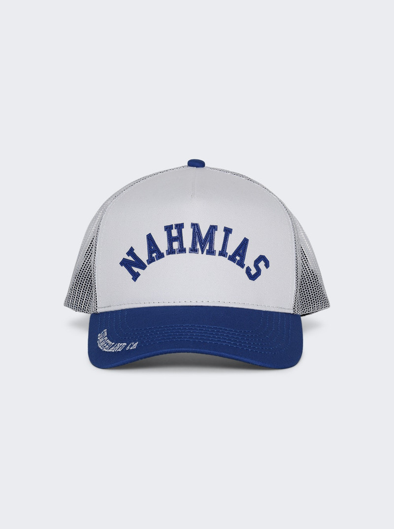 Summerland Brim Trucker Hat White And Blue 1
