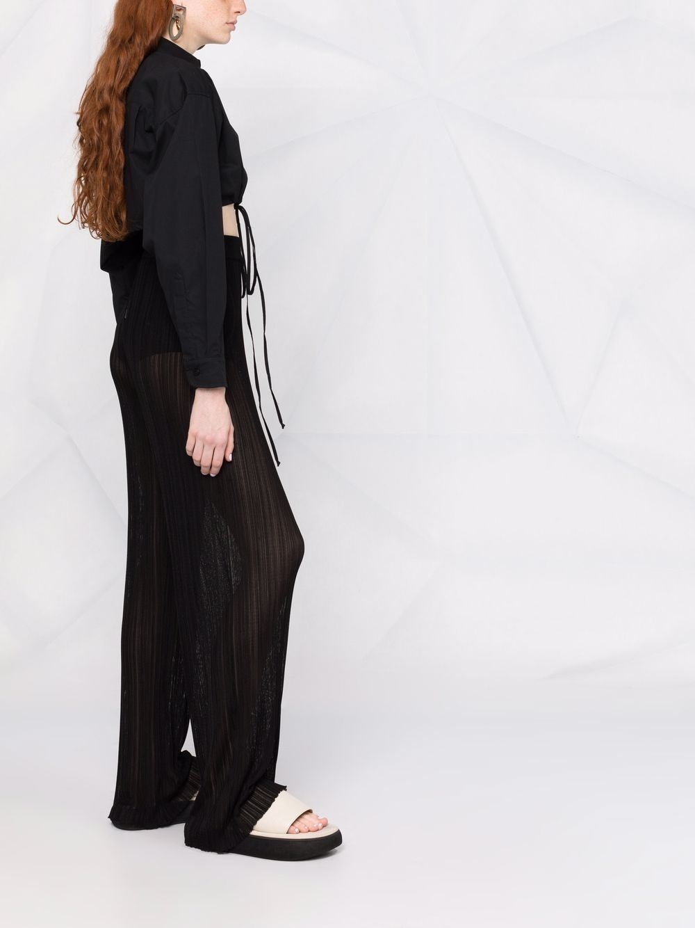 cropped cotton shirt - 6