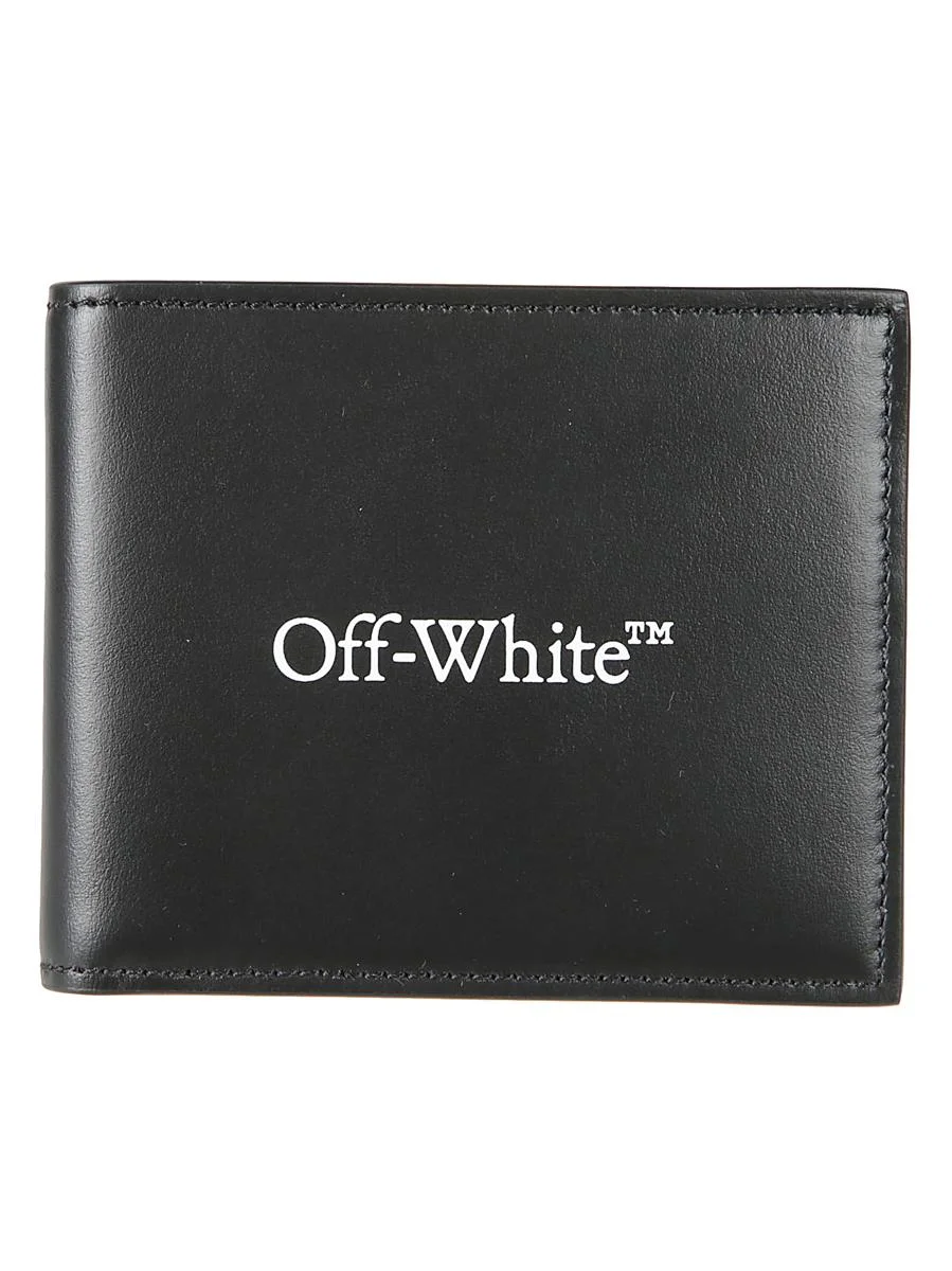 Off-White OFF-WHITE LOGO-PRINT LEATHER WALLET - 1