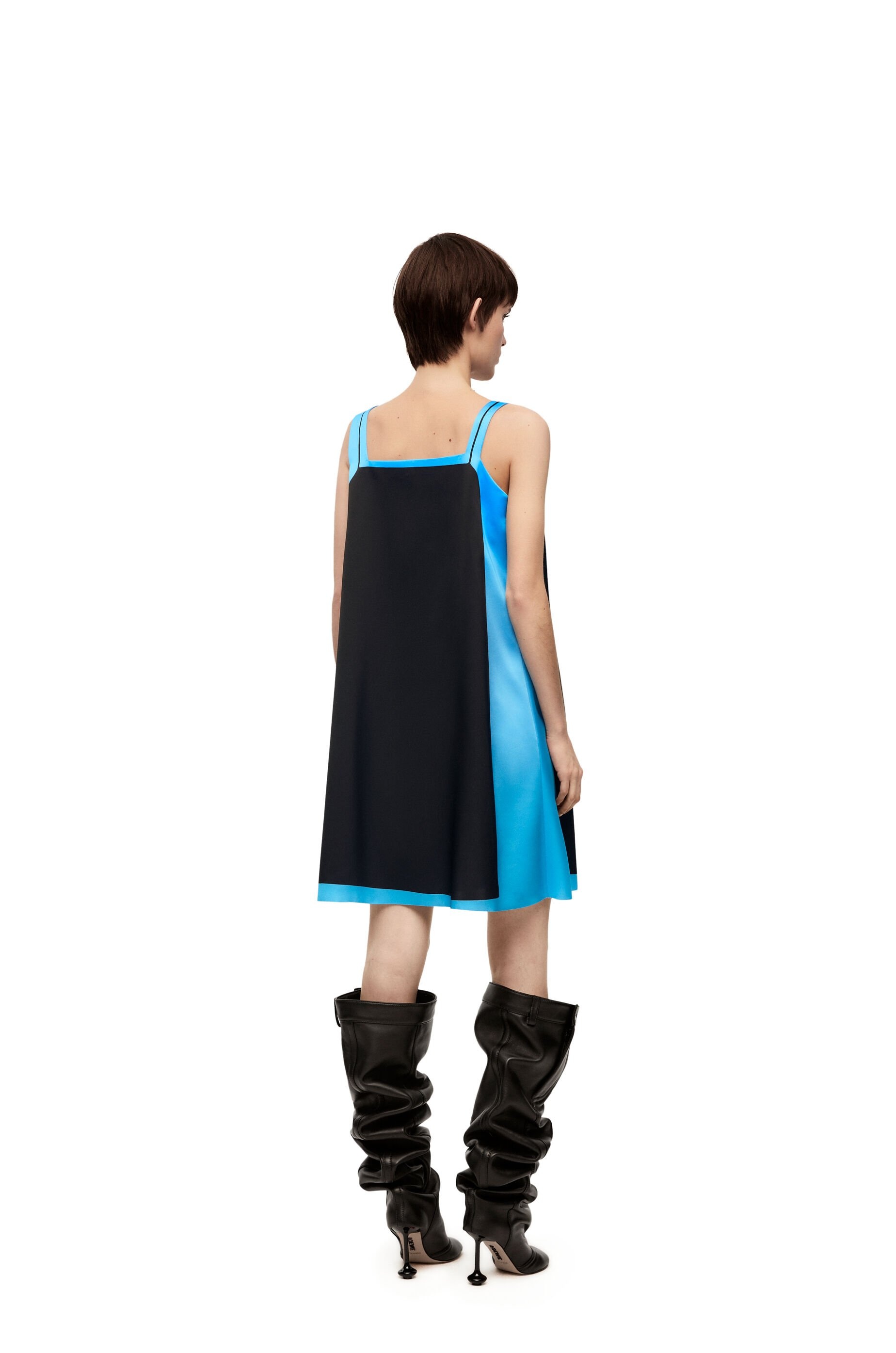 Strappy dress in technical satin - 3