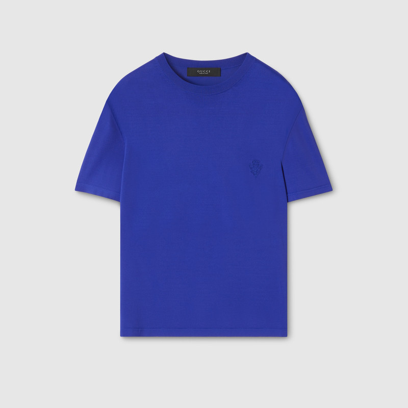 Knitted T-shirt with embroidery 1