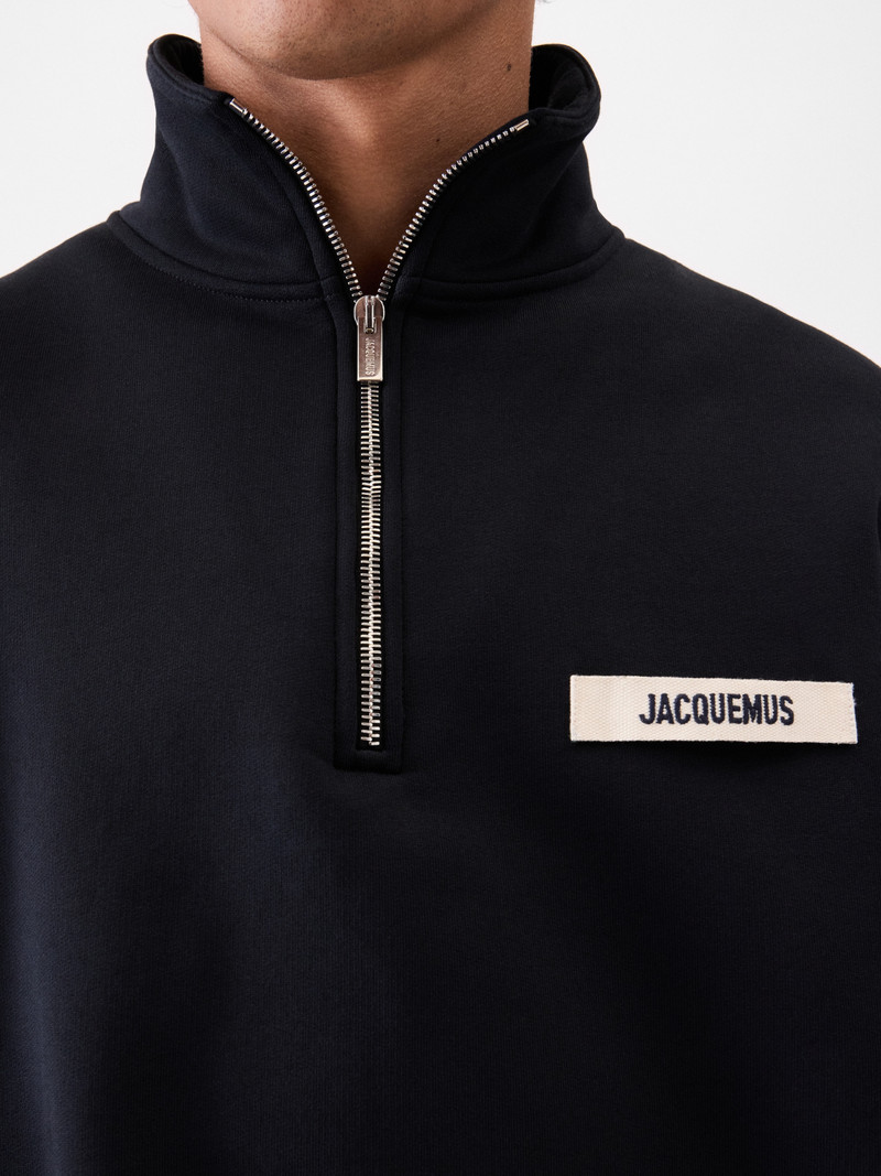 JACQUEMUS The Gros Grain zipped-rollneck sweatshirt outlook