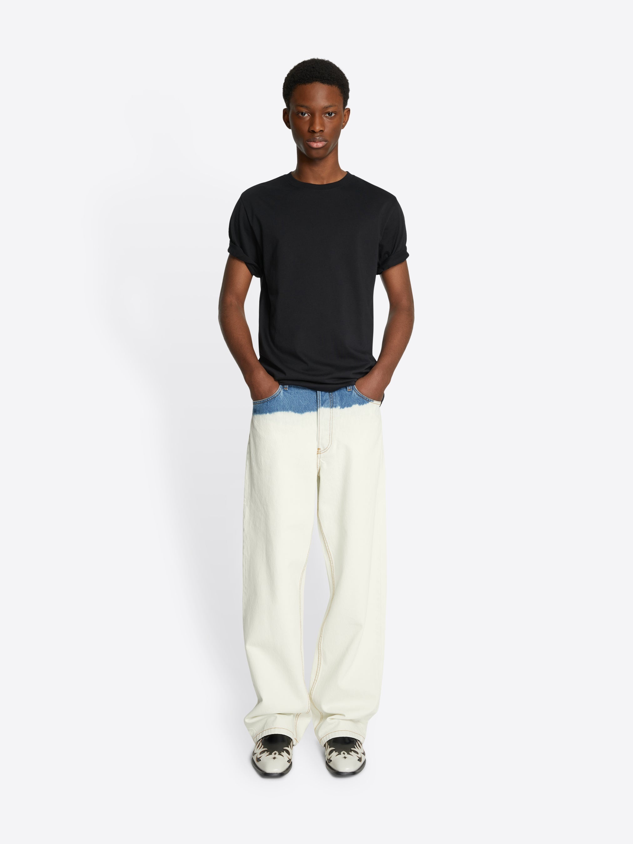 BLEACH DIPPED JEANS - 2