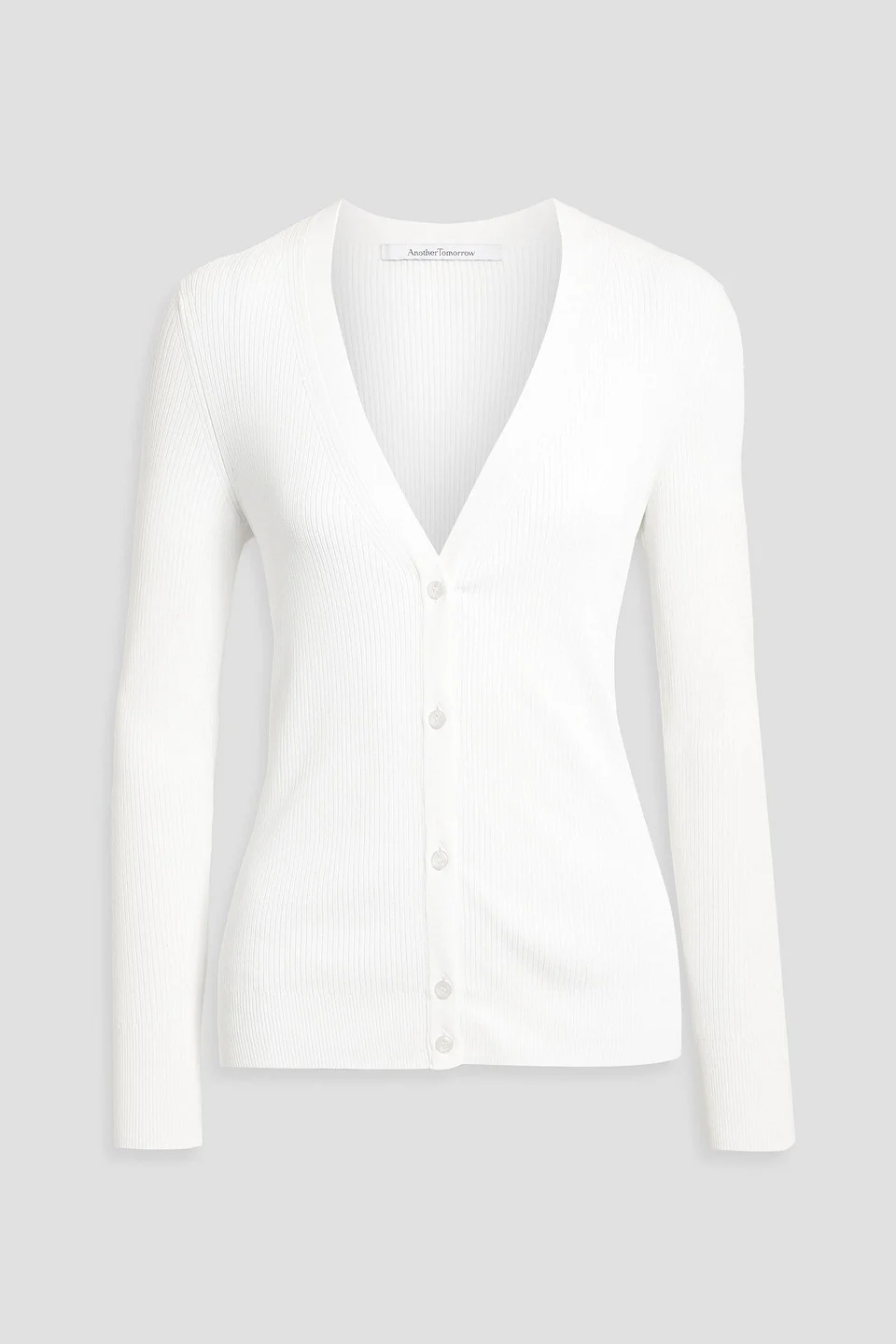 Ribbed-knit cardigan - 1