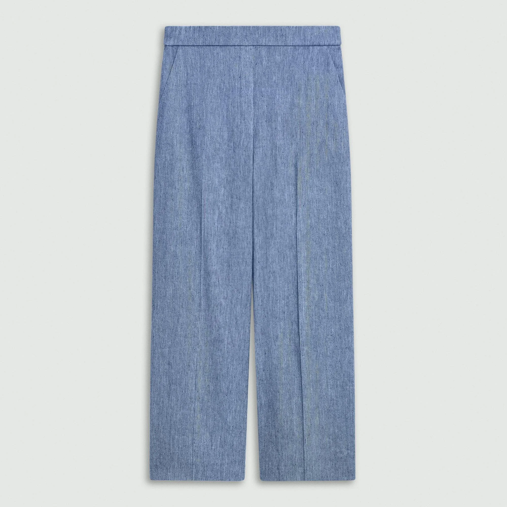 Relaxed Pull-On Pant in Fluid Linen - 1
