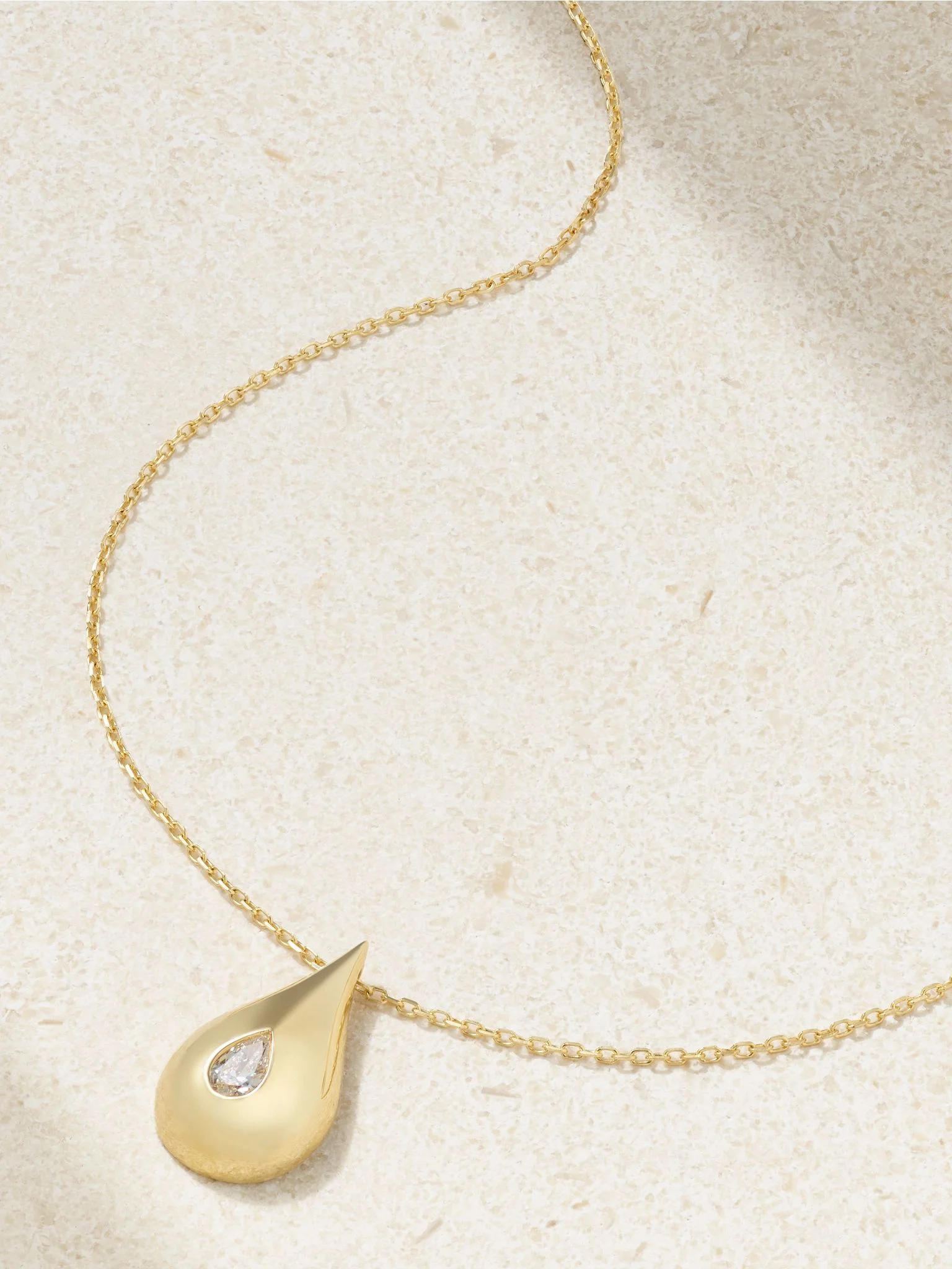14-karat gold diamond necklace Gold - 1