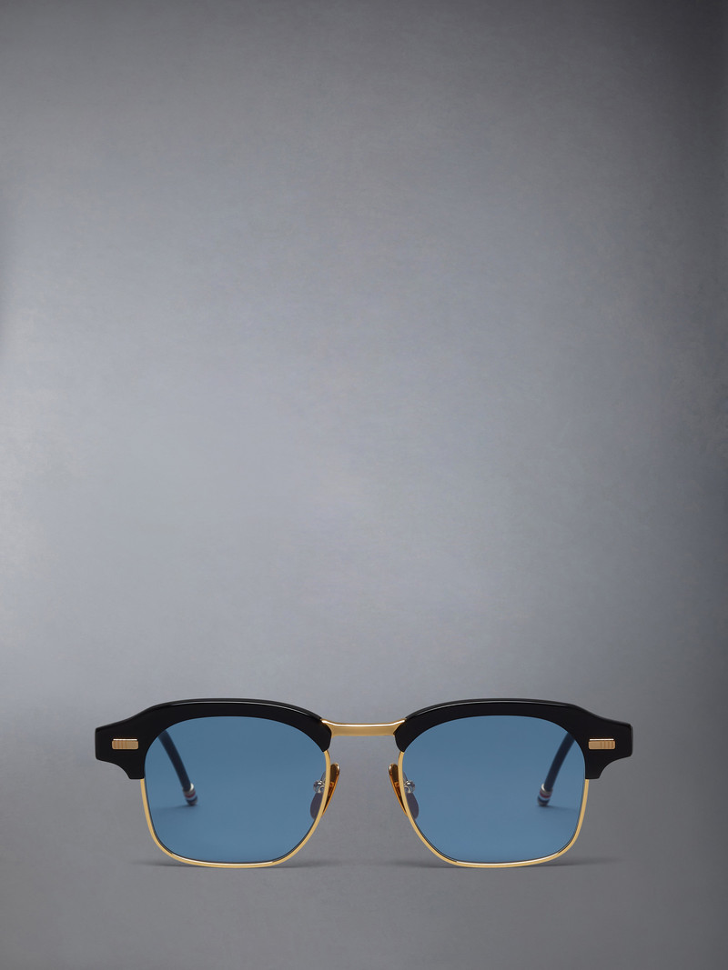 ACETATE AND TITANIUM SQUARE SUNGLASSES 1