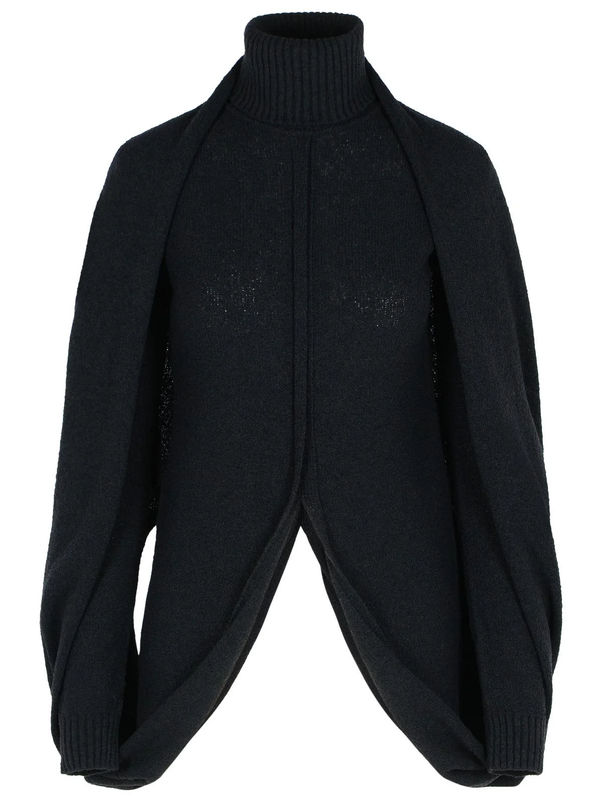 Sportmax 'Adepto' Black Virgin Wool Blend High Neck Sweater Women - 1