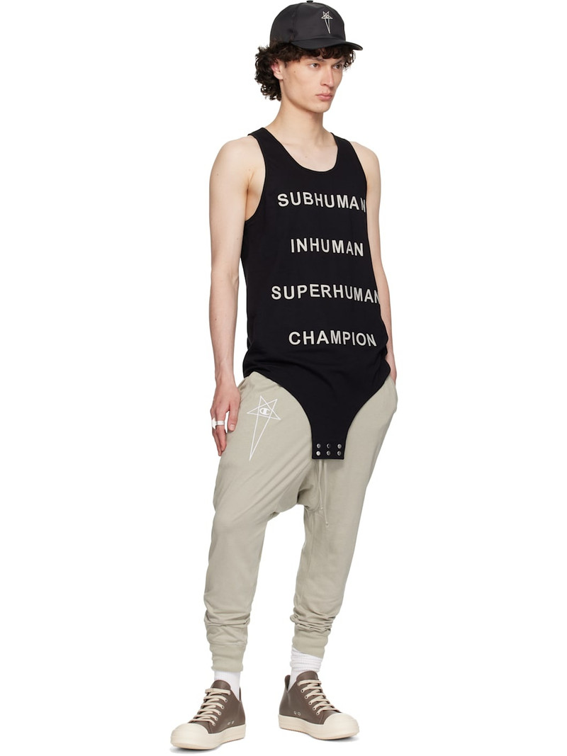 Rick Owens Black Champion Edition Basketball Tank Top outlook