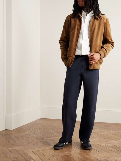 A.P.C. Vincent Straight-Leg Cotton-Twill Drawstring Trousers outlook