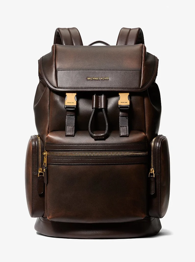 Hudson Burnished Leather Backpack - 1
