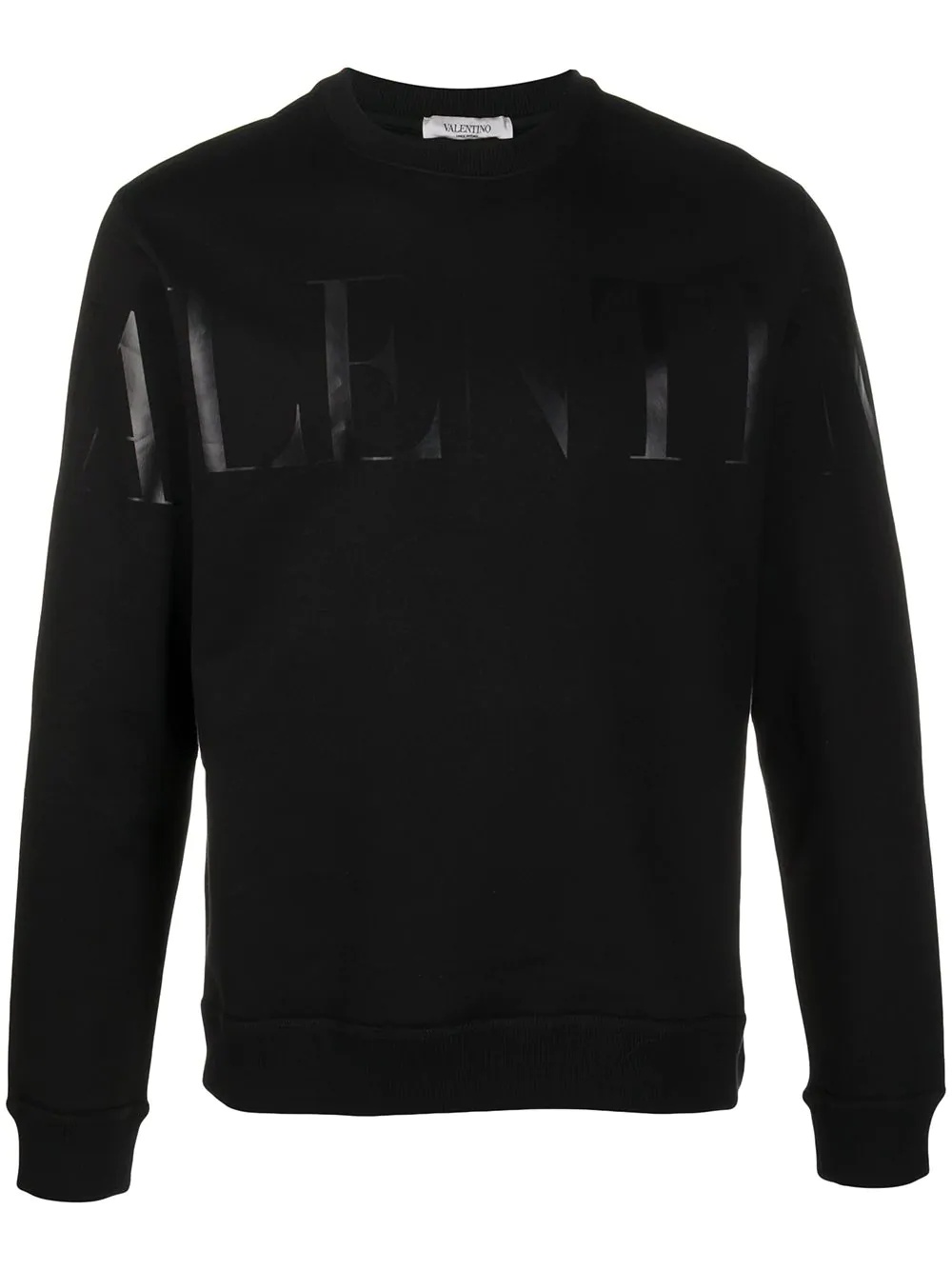 logo-print crew neck sweatshirt - 1