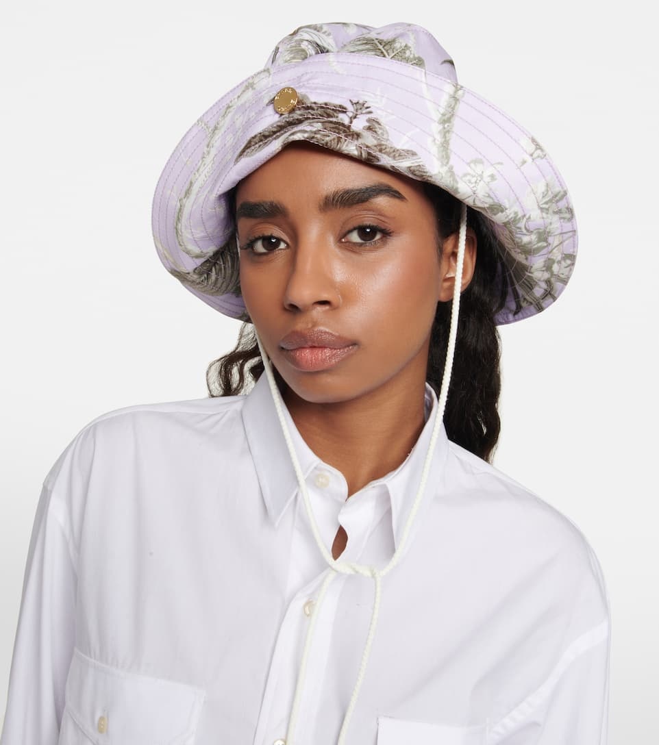 Floral canvas bucket hat - 3