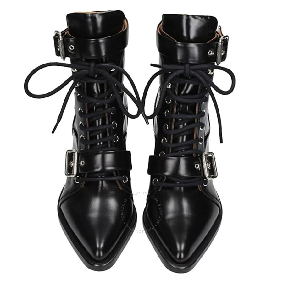Chloe Ladies Black Rylee Boots In Shiny Calfskin - 4