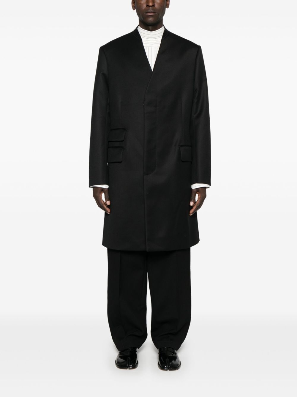 cavalry-twill wool coat - 2