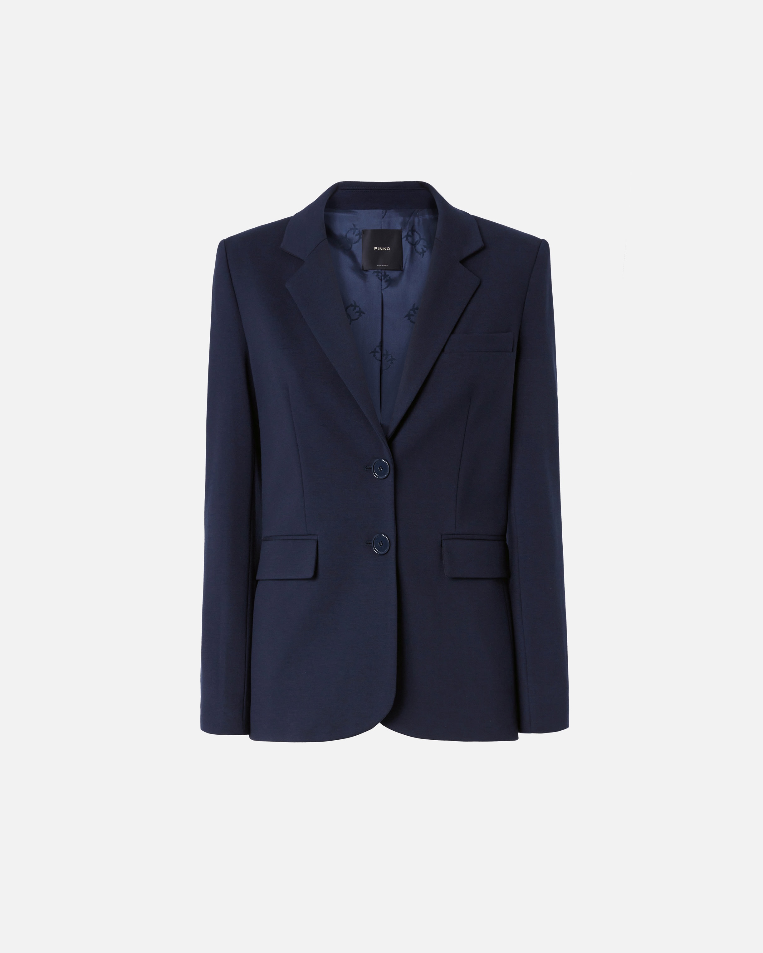 SINGLE-BREASTED BLAZER WITH STRUCTURED SHOULDERS - 1