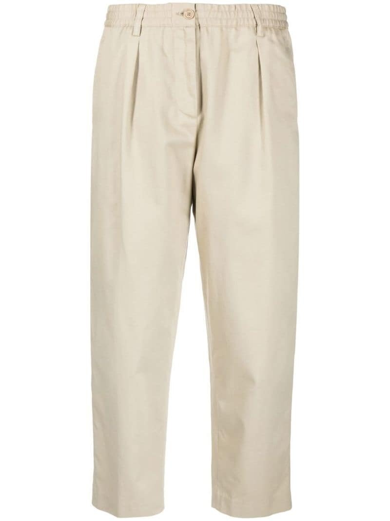 cropped regular fit trousers - 1