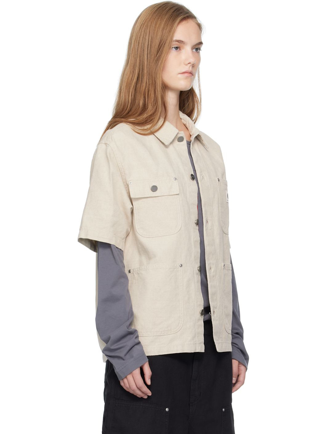 Beige Short Sleeve Michigan Shirt - 2