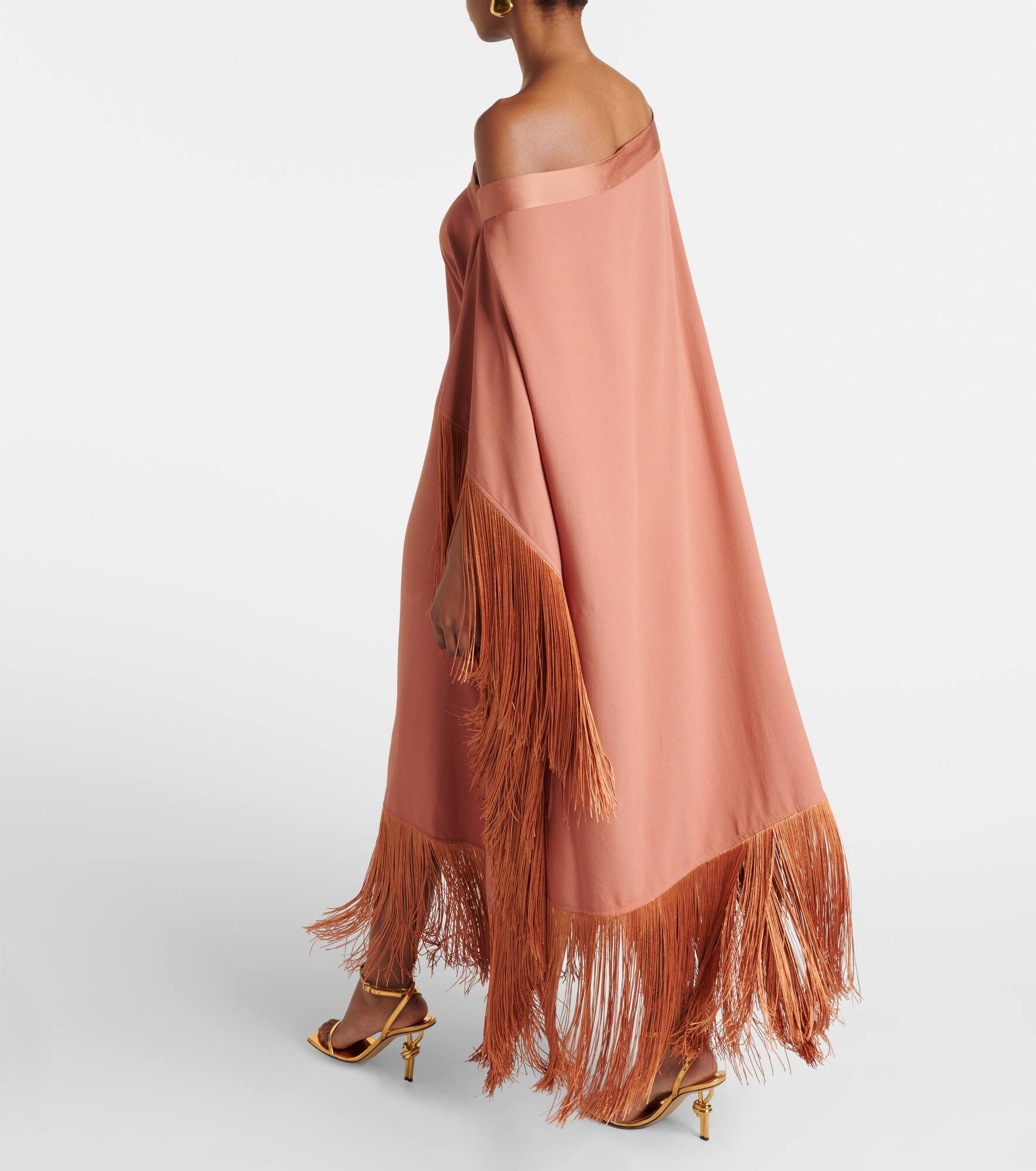 Aarons fringed crêpe cady kaftan - 3