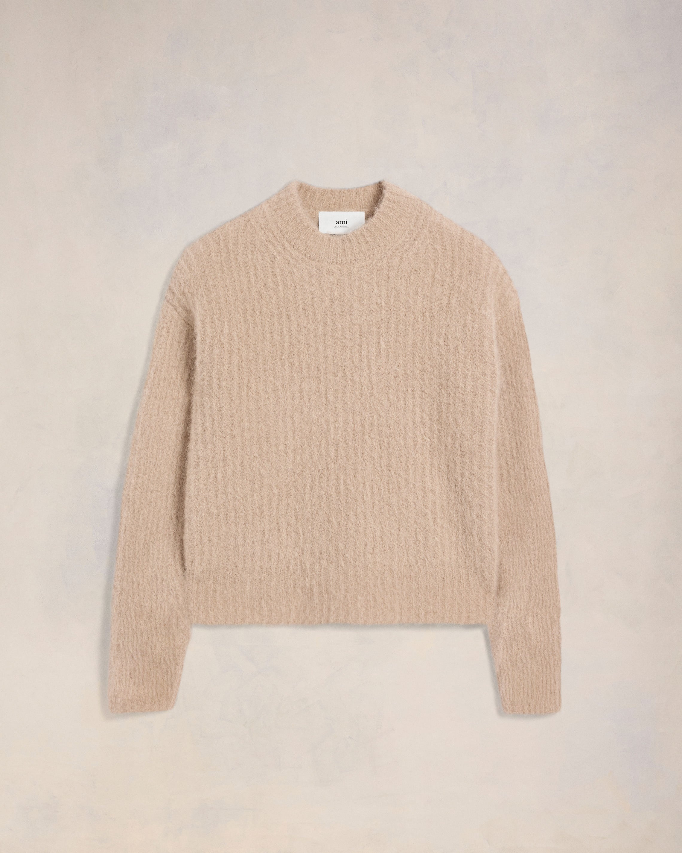 ALPACA MOHAIR RIBBED SWEATER - 1