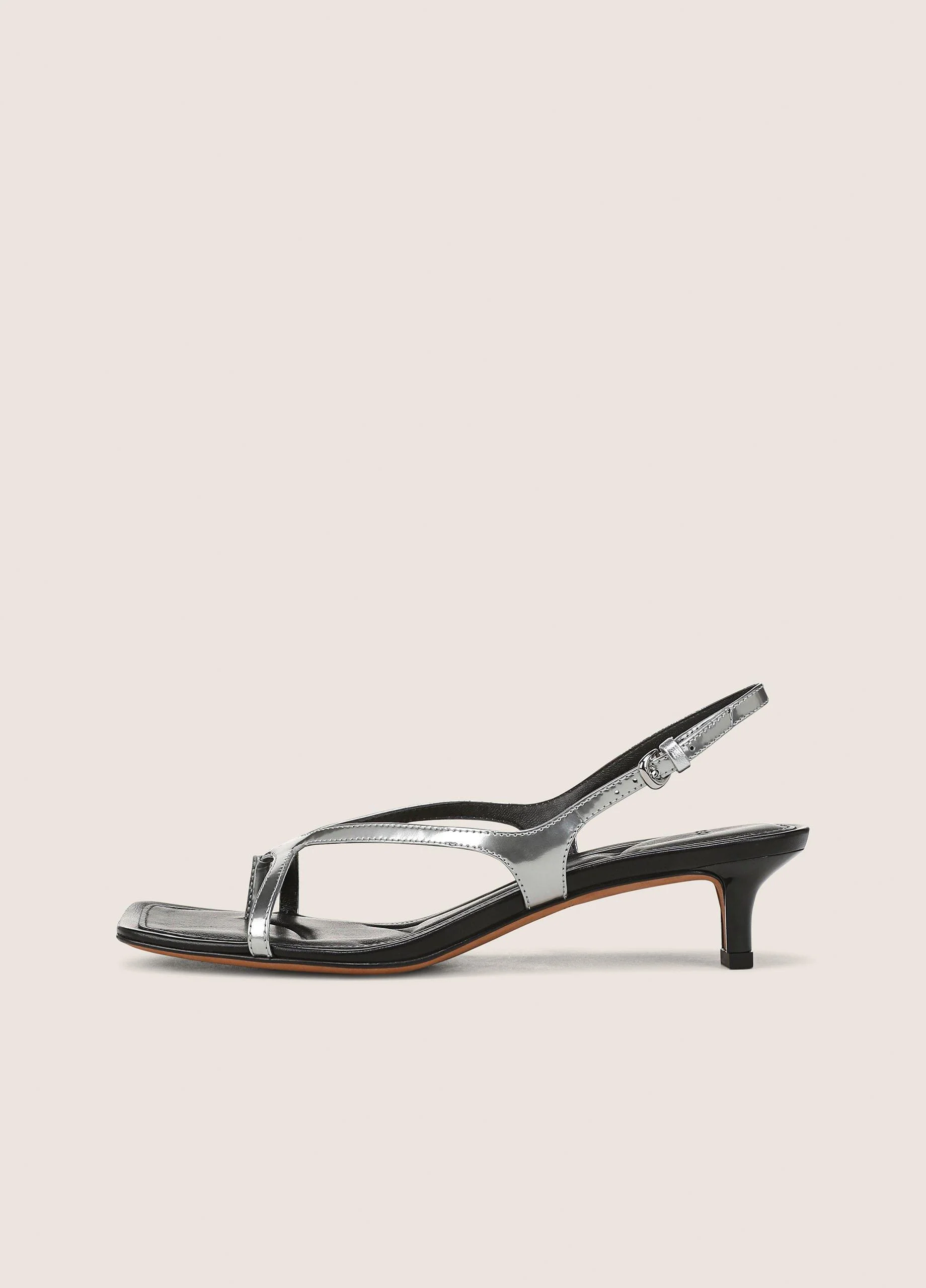 Posie Metallic Leather Heeled Sandal - 1