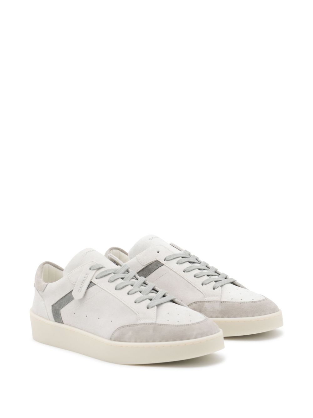 leather panelled sneakers - 2