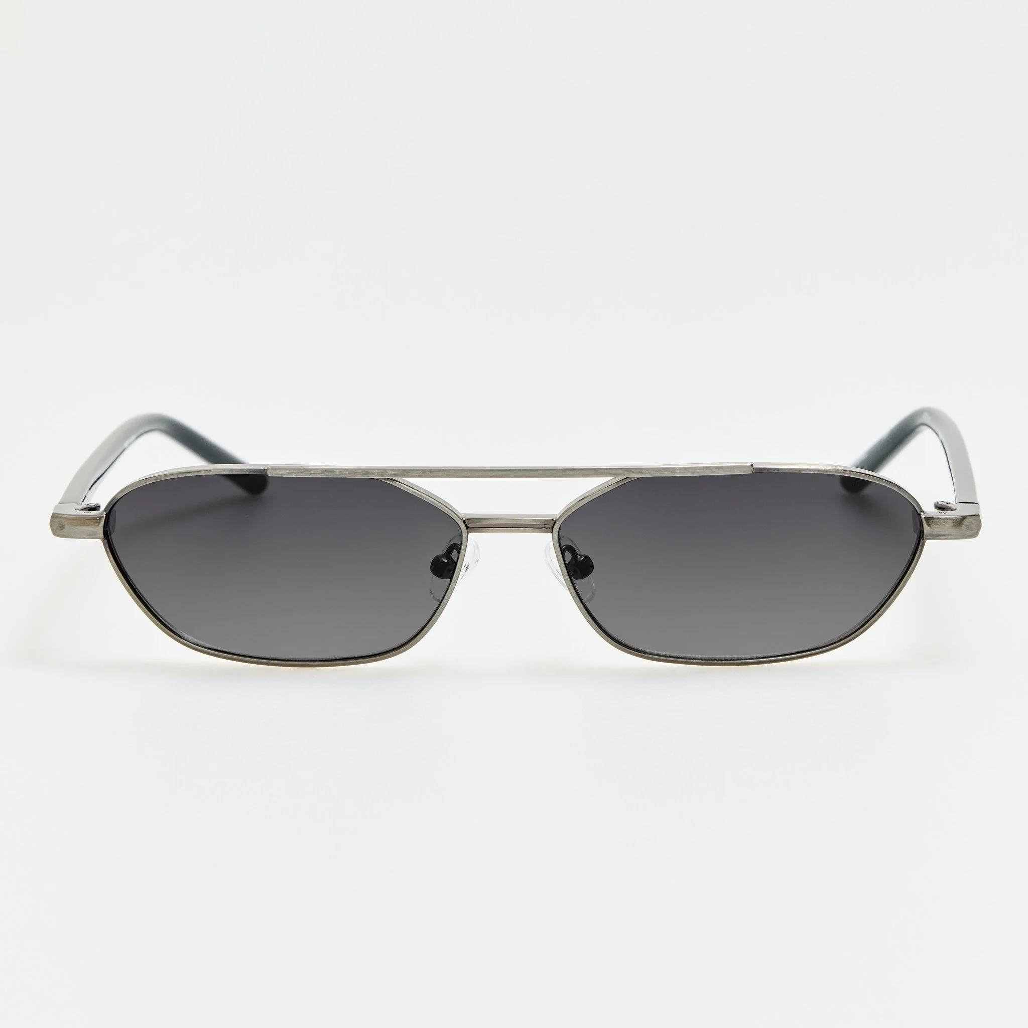 Kika Gloria Sunglasses in Antique Silver and Grey - 1
