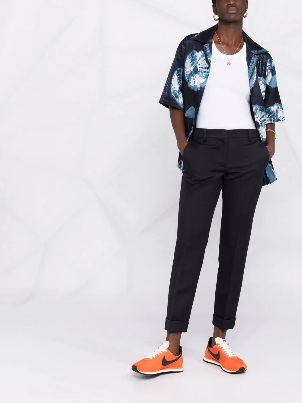 turn-up tailored trousers - 2