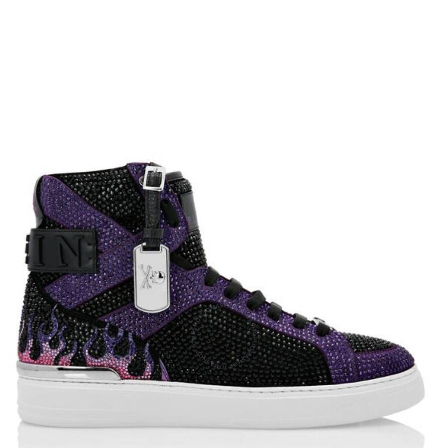 Philipp Plein Crystal Flame Money Beast Hi-Top Sneakers - 1