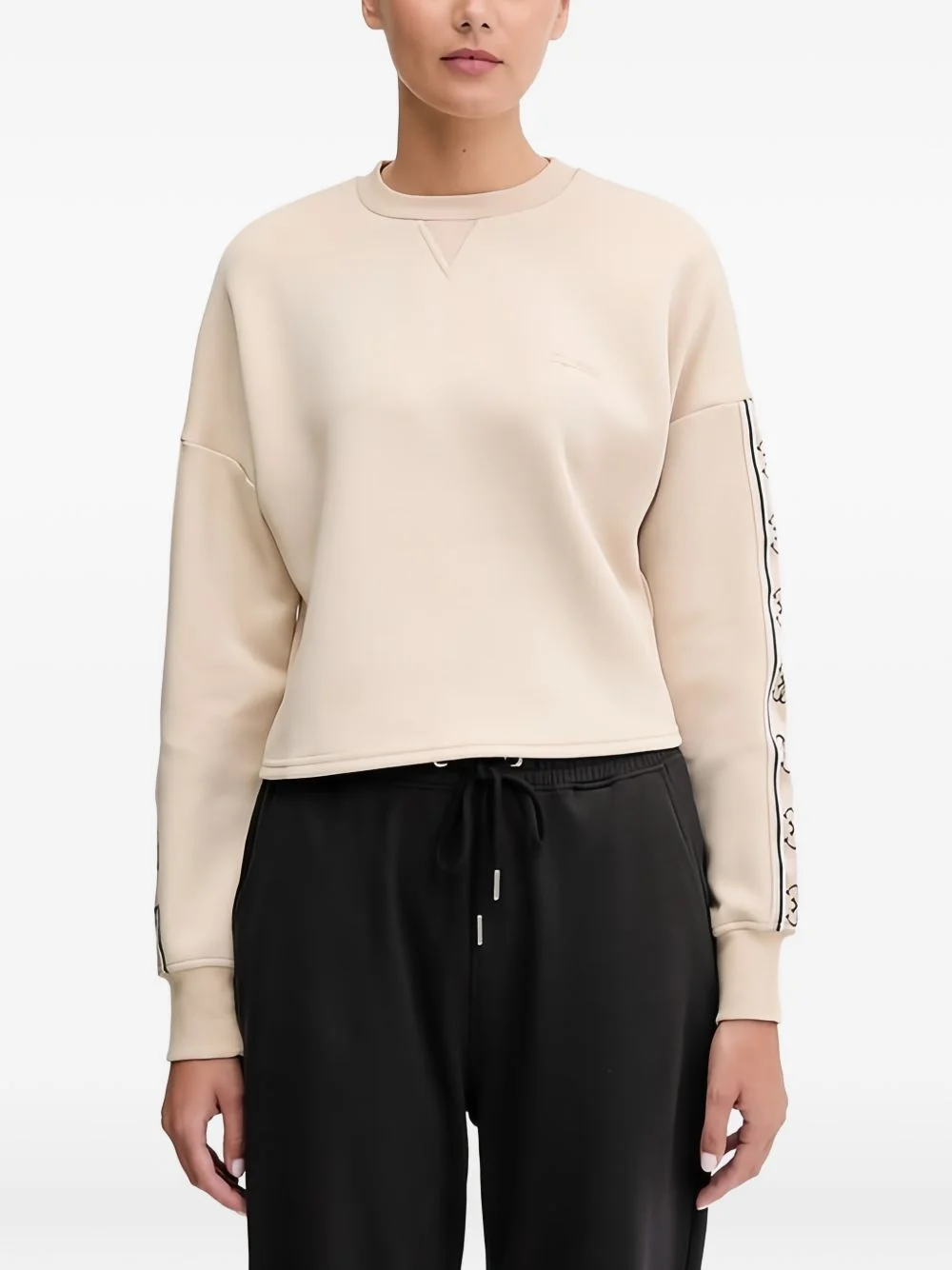 crewneck dropped-shoulders sweatshirt - 1