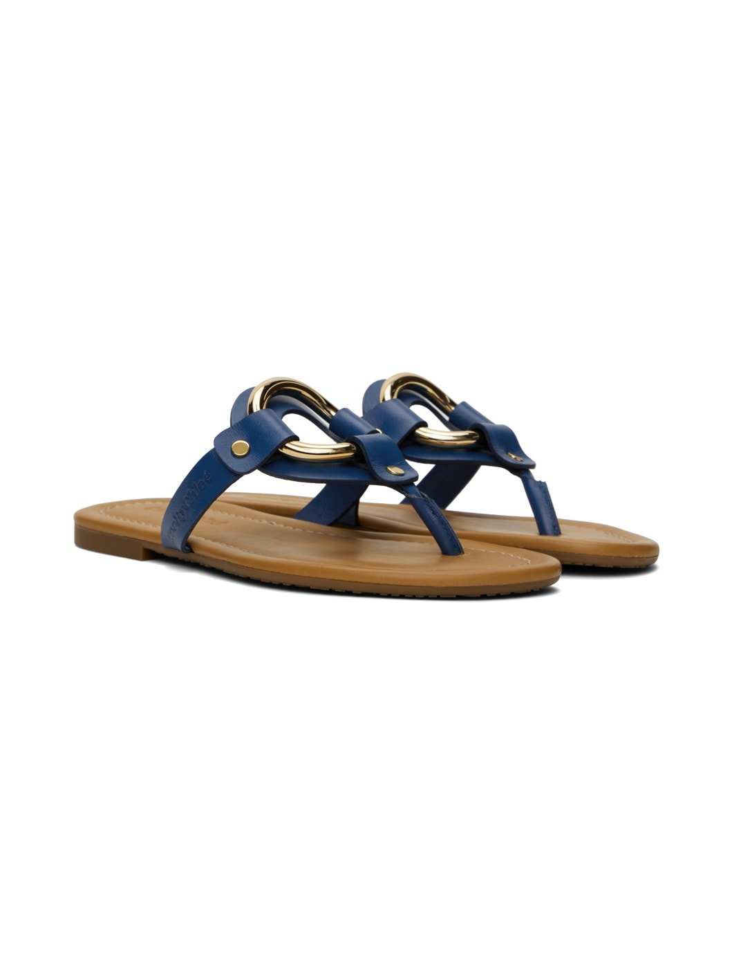 Blue Hana Flat Sandals - 4
