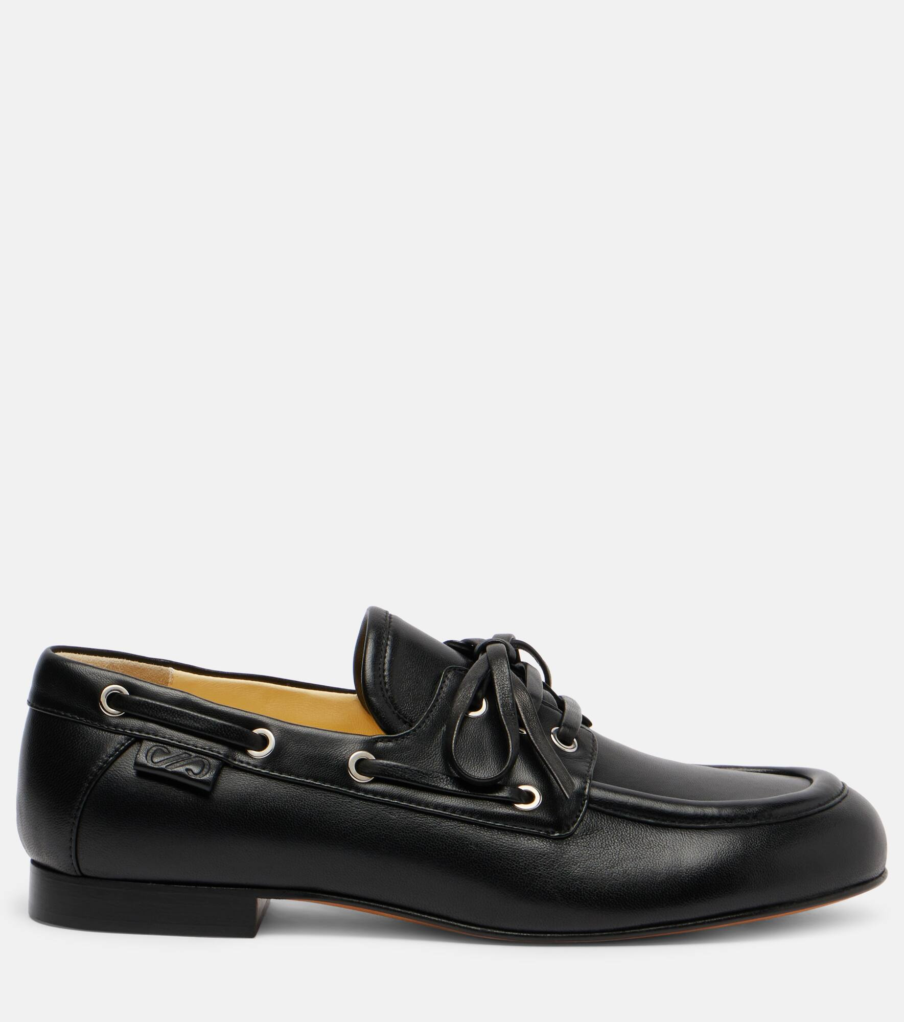 Leather boat shoes - 4